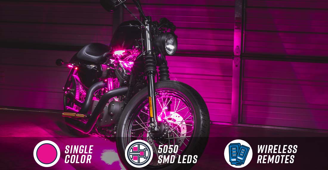Advanced Pink Mini SMD LED Motorcycle Lighting Kit
