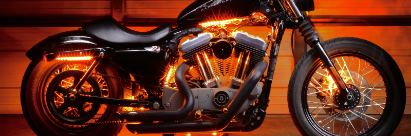 Orange Motorcycle LED Lights