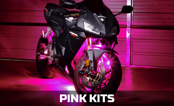 Pink Motorcycle LED Lights