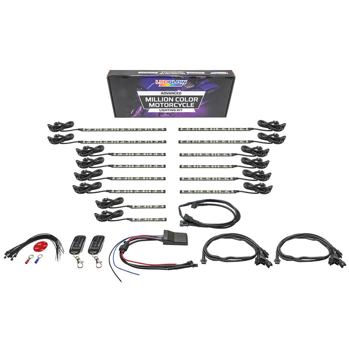 14pc Advanced Million Color Smartphone SMD LED Motorcycle Lighting Kit