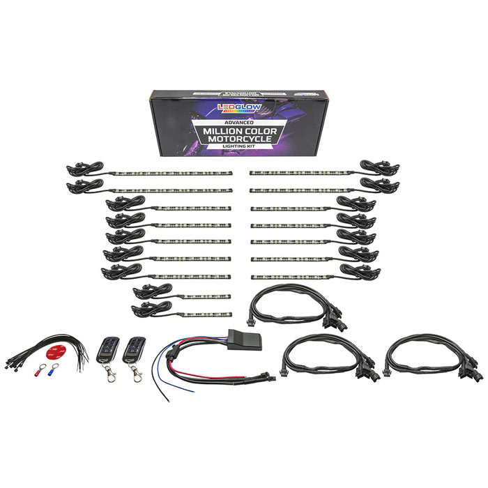 16pc Advanced Million Color Smartphone SMD LED Motorcycle Lighting Kit