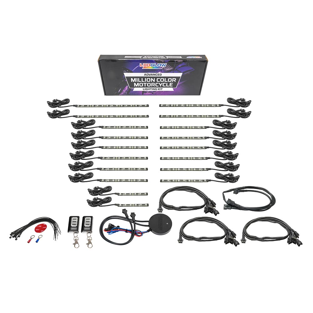 18pc Advanced Million Color Smartphone SMD LED Motorcycle Lighting Kit