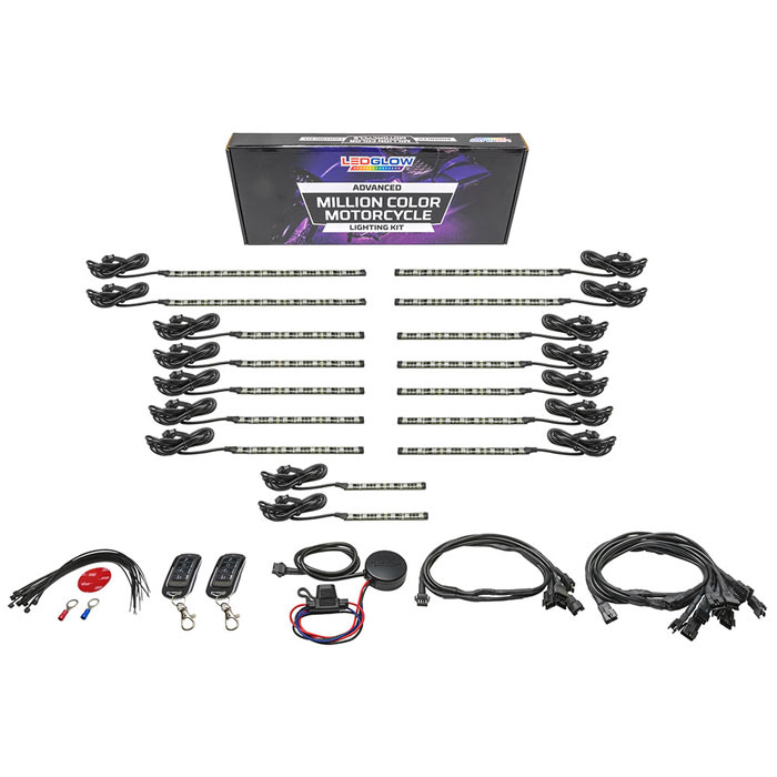 16pc Advanced Million Color SMD LED Motorcycle Lighting Kit