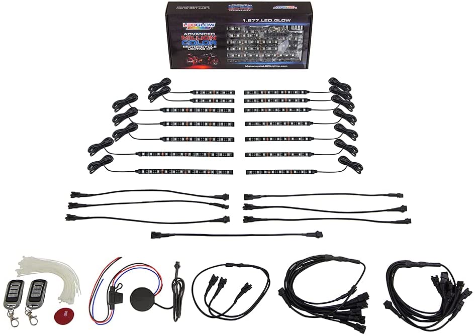14pc Advanced Million Color Mini SMD LED Motorcycle Lighting Kit