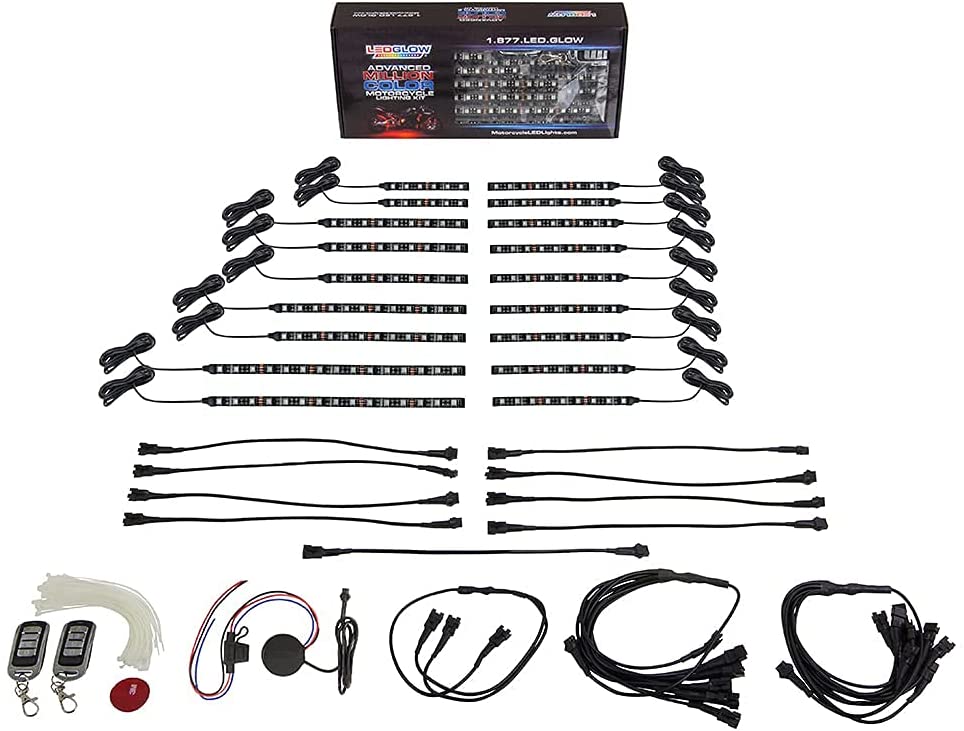 18pc Advanced Million Color Mini SMD LED Motorcycle Lighting Kit
