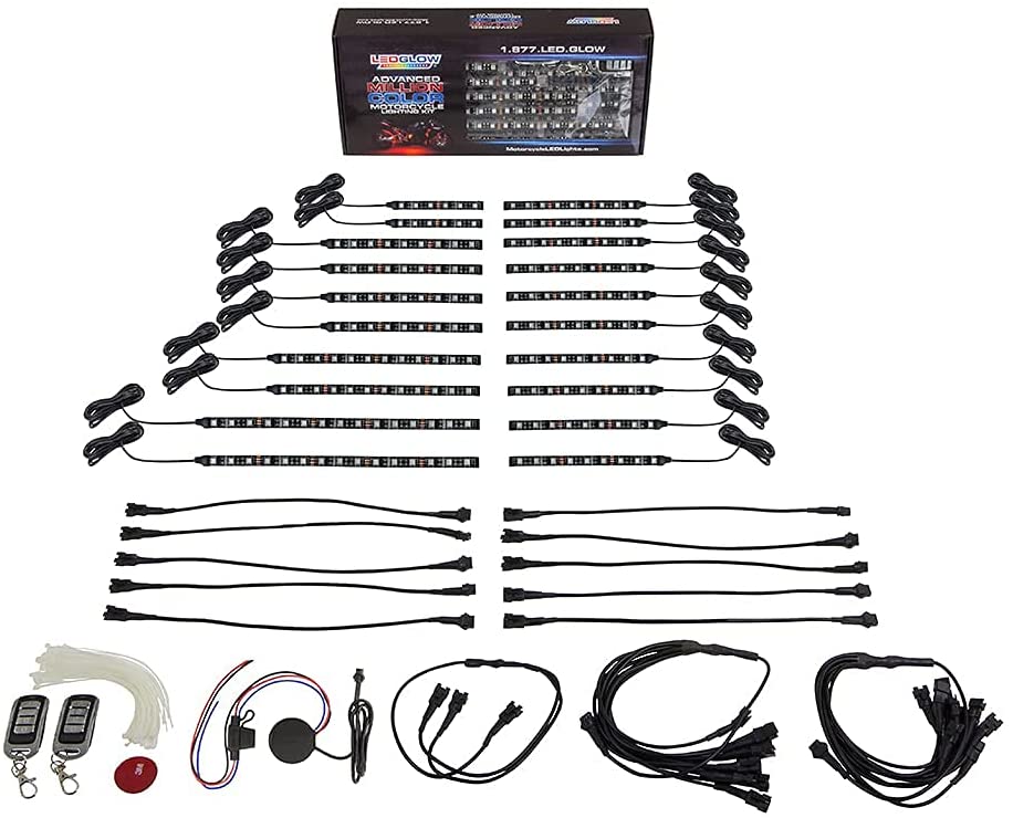 20pc Advanced Million Color Mini SMD LED Motorcycle Lighting Kit
