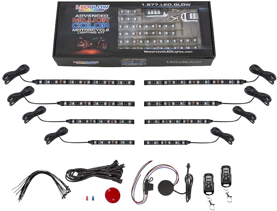 8pc Advanced Million Color Mini SMD LED Motorcycle Lighting Kit