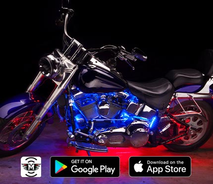 LEDGlow  Bluetooth Advanced Million Color LED Motorcycle Lighting