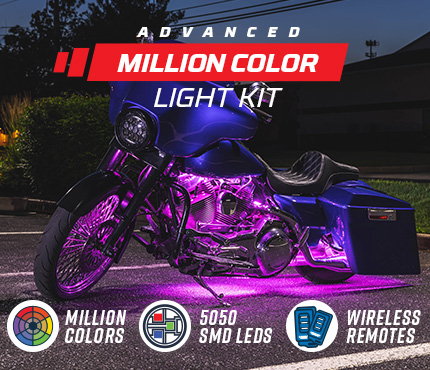 LEDGlow  Advanced Million Color LED Motorcycle Lighting Kit