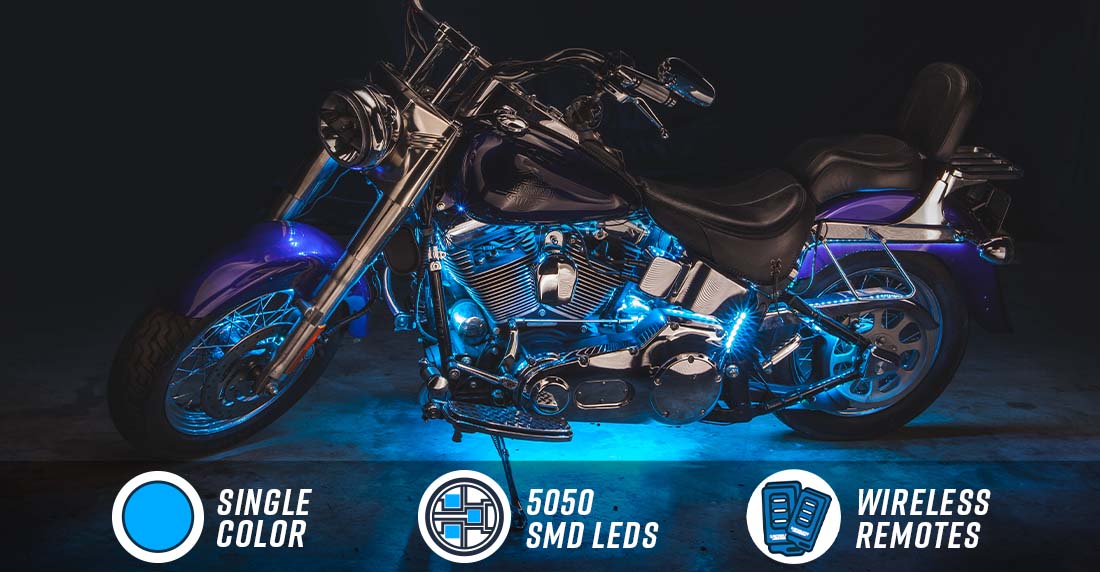 Advanced Ice Blue Mini SMD LED Motorcycle Lighting Kit