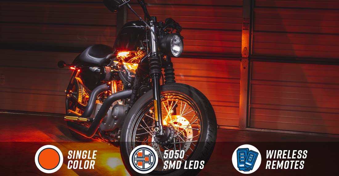 Advanced Orange Mini SMD LED Motorcycle Lighting Kit