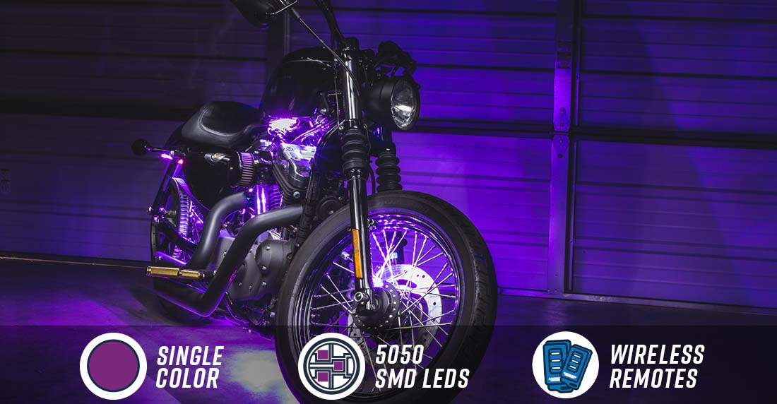 Advanced Purple Mini SMD LED Motorcycle Lighting Kit