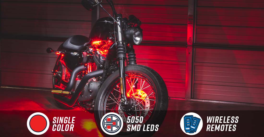 Advanced Red Mini SMD LED Motorcycle Lighting Kit