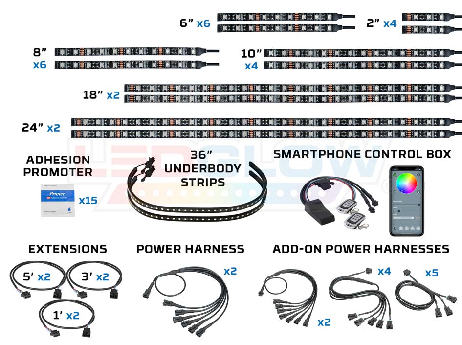 50pc Advanced Million Color LED Lighting Kit for Polaris Slingshot