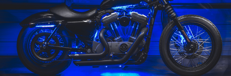 Blue Motorcycle LED Lights