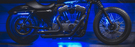 Blue Motorcycle LED Lights