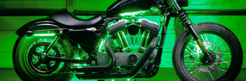 Green Motorcycle LED Lights
