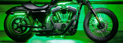 Green Motorcycle LED Lights