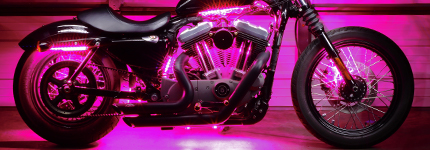 Pink Motorcycle LED Lights