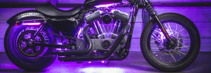 Purple Motorcycle LED Lights