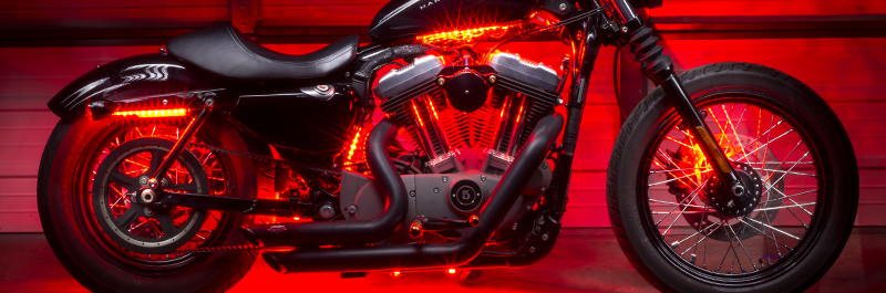 Gear Gremlin Motorcycle Universal LED Light Black Body Red Light New GG315BR 