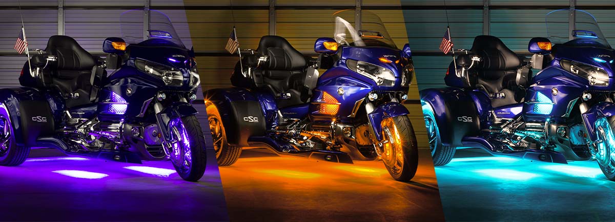 Advanced Million Color LiteTrike SMD LED Motorcycle Lighting Kit