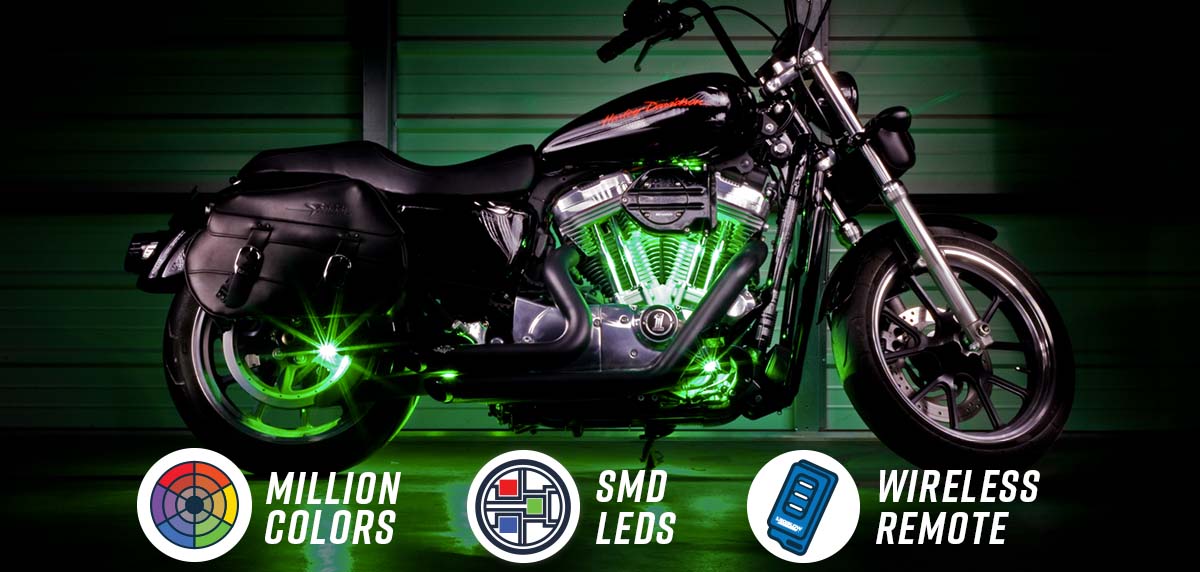 Advanced Million Color SMD LED Motorcycle Pod Lighting Kit