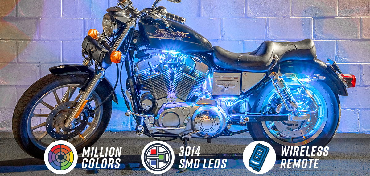 Flexible Million Color LED Motorcycle Lighting Kit