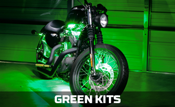 Green Motorcycle LED Lights