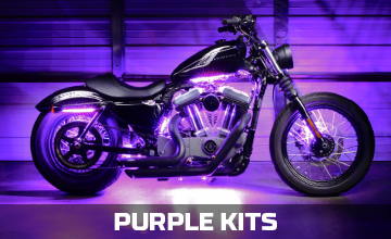 Purple Motorcycle LED Lights