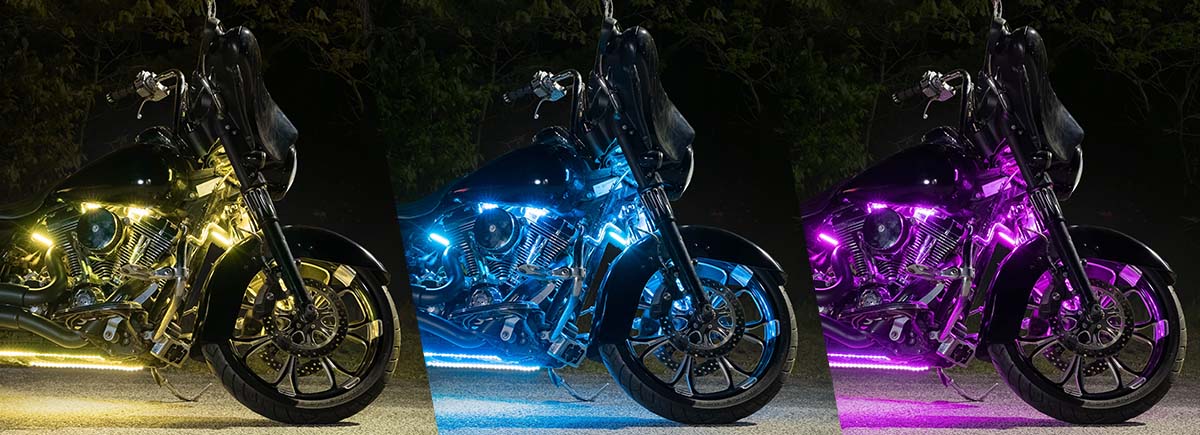 Featured Colors with Advanced Million Color Harley Davidson Street Glide Road Glide Lighting Kit