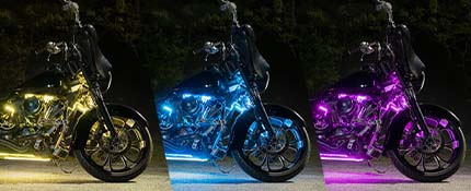 Featured Colors with Advanced Million Color Harley Davidson Street Glide Road Glide Lighting Kit